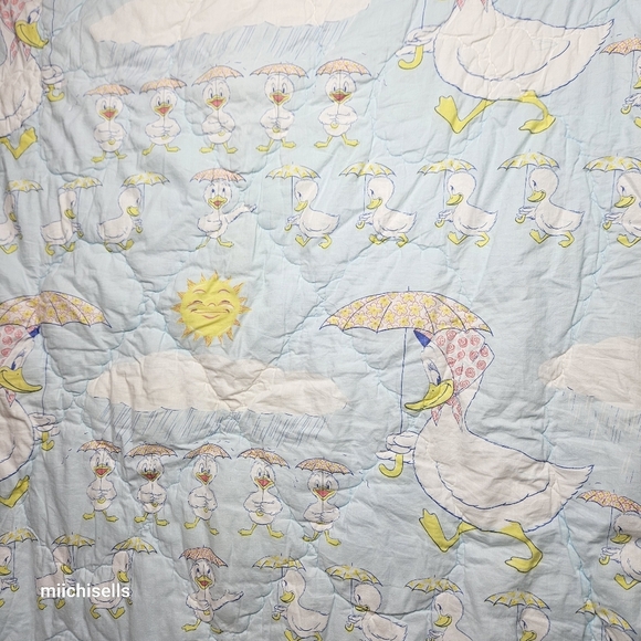 Vintage Baby Crib Blanket/duvet 1960s Print - Picture 2 of 5